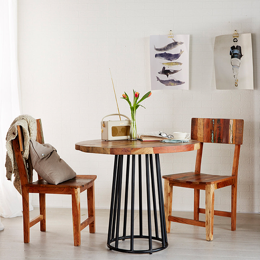 Reclaimed Style Round Dining Table