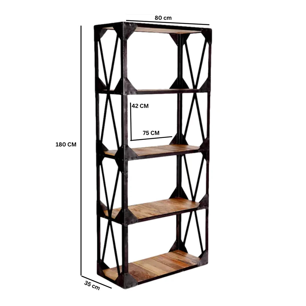 Industrial Range Open Bookcase