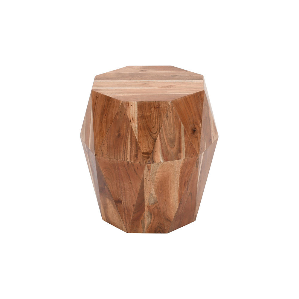 Artisanal End Side Table Octagon Top,
Natural Brown