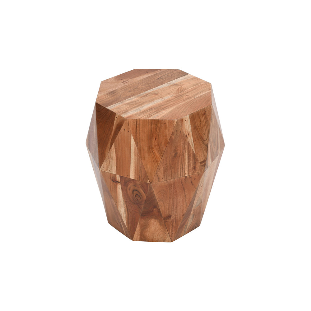 Artisanal End Side Table Octagon Top,
Natural Brown