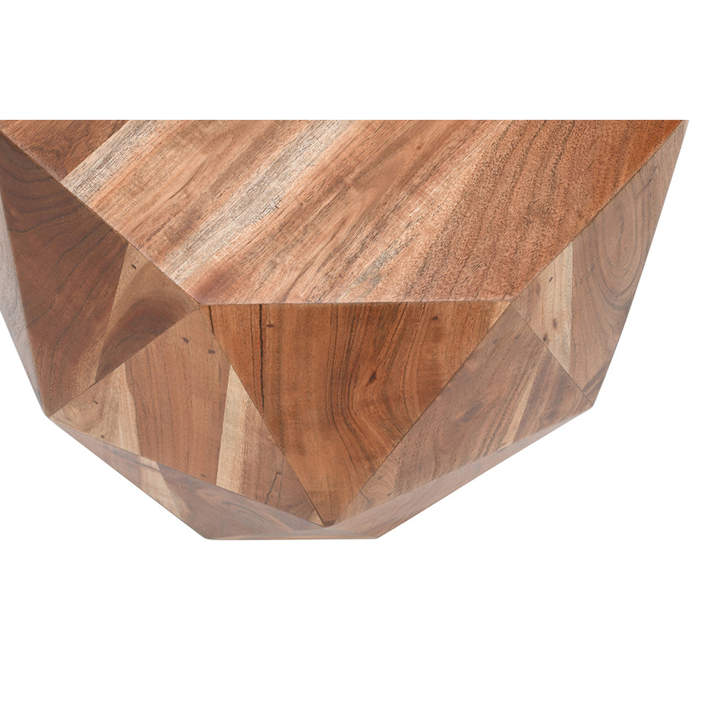 Artisanal End Side Table Octagon Top,
Natural Brown