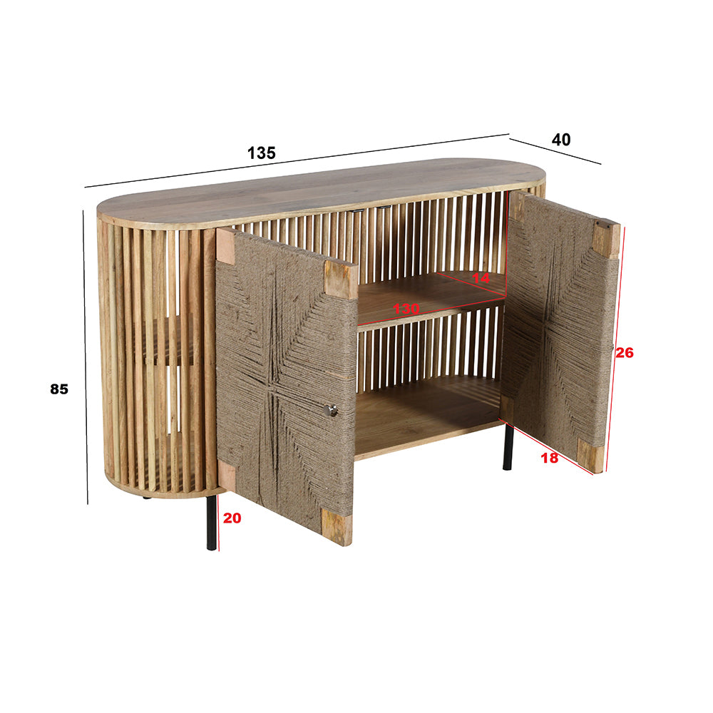 Indian Hub Stylish 2 Door Sideboard