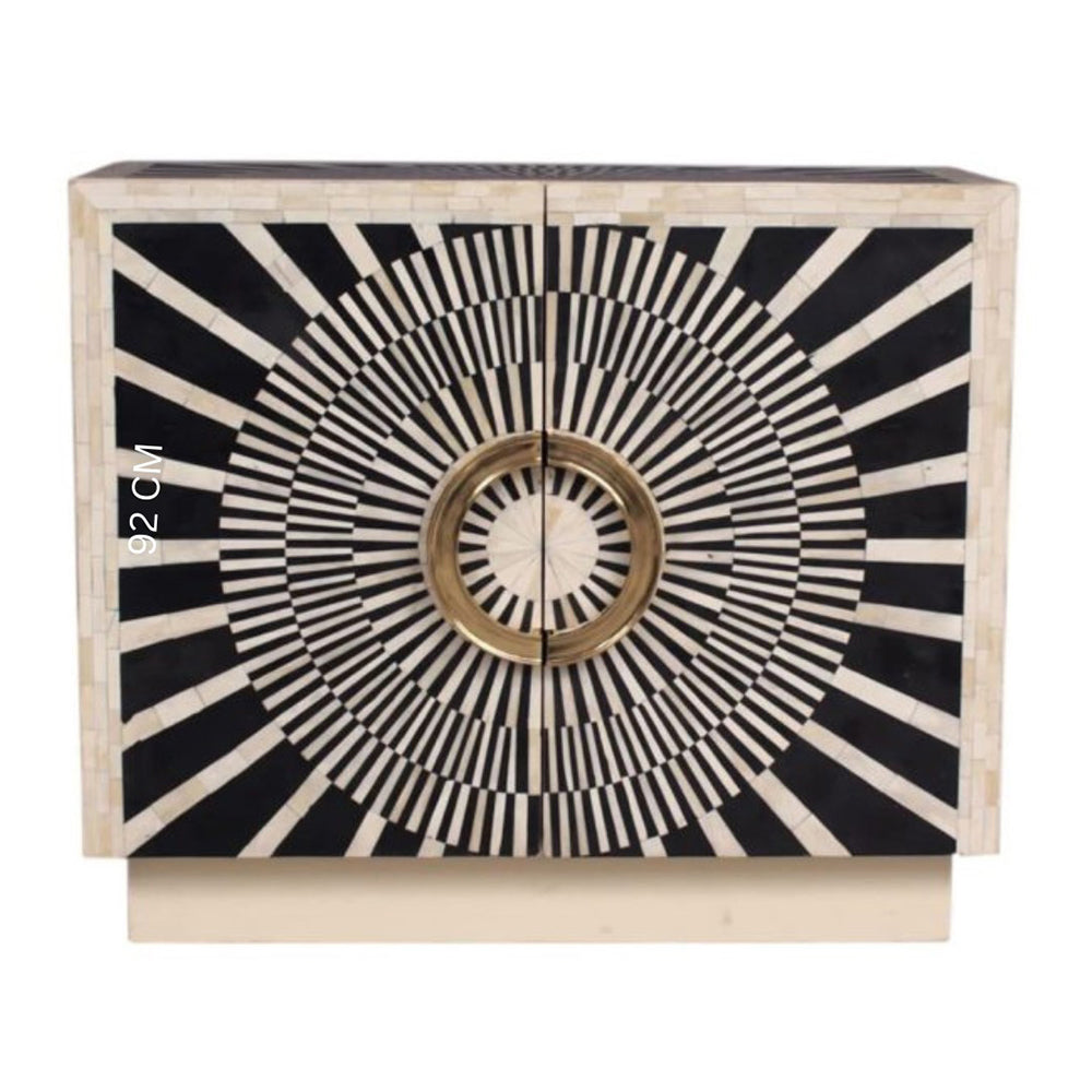 Lattice Luxe Black & White Sideboard