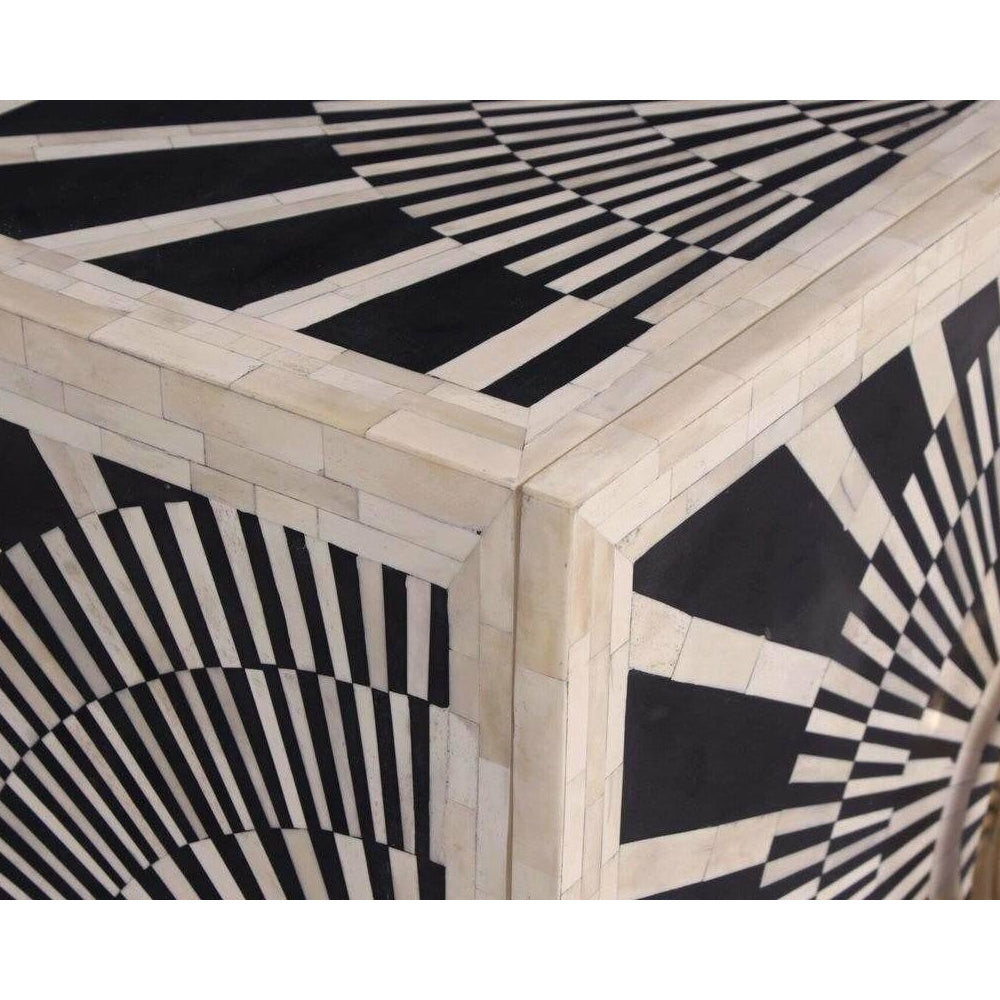 Lattice Luxe Black & White Sideboard