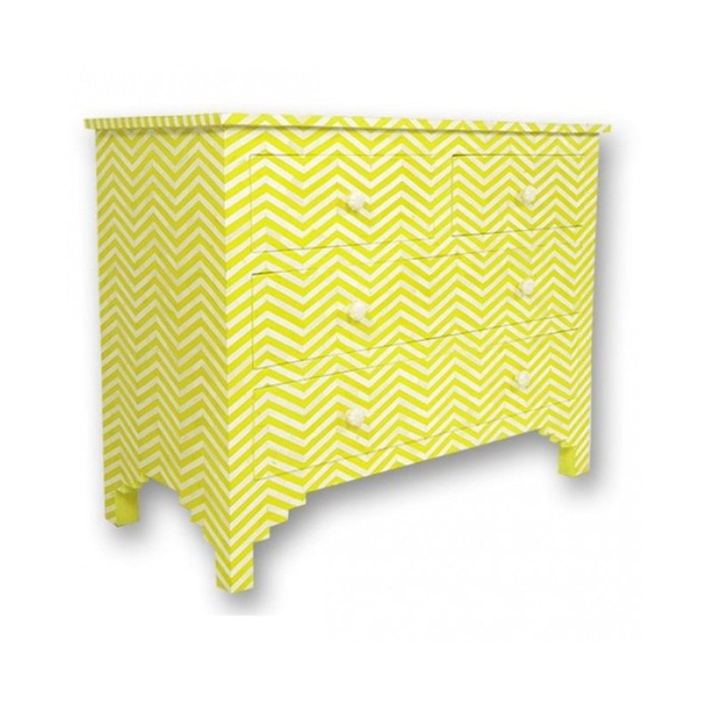 Art Deco Inlay Yellow Sideboard