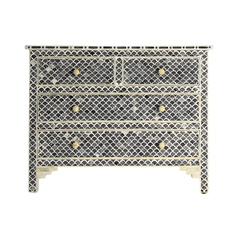 Art Deco Inlay Black Sideboard
