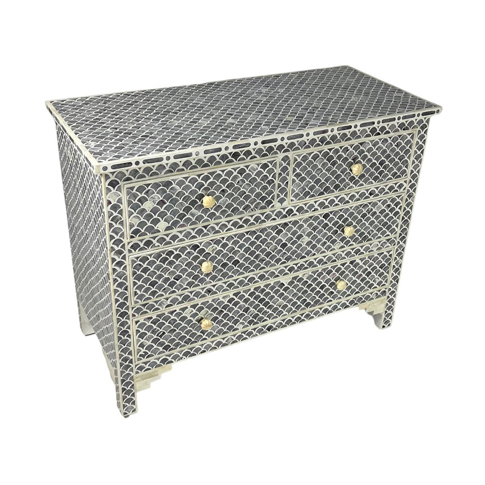Art Deco Inlay Black Sideboard