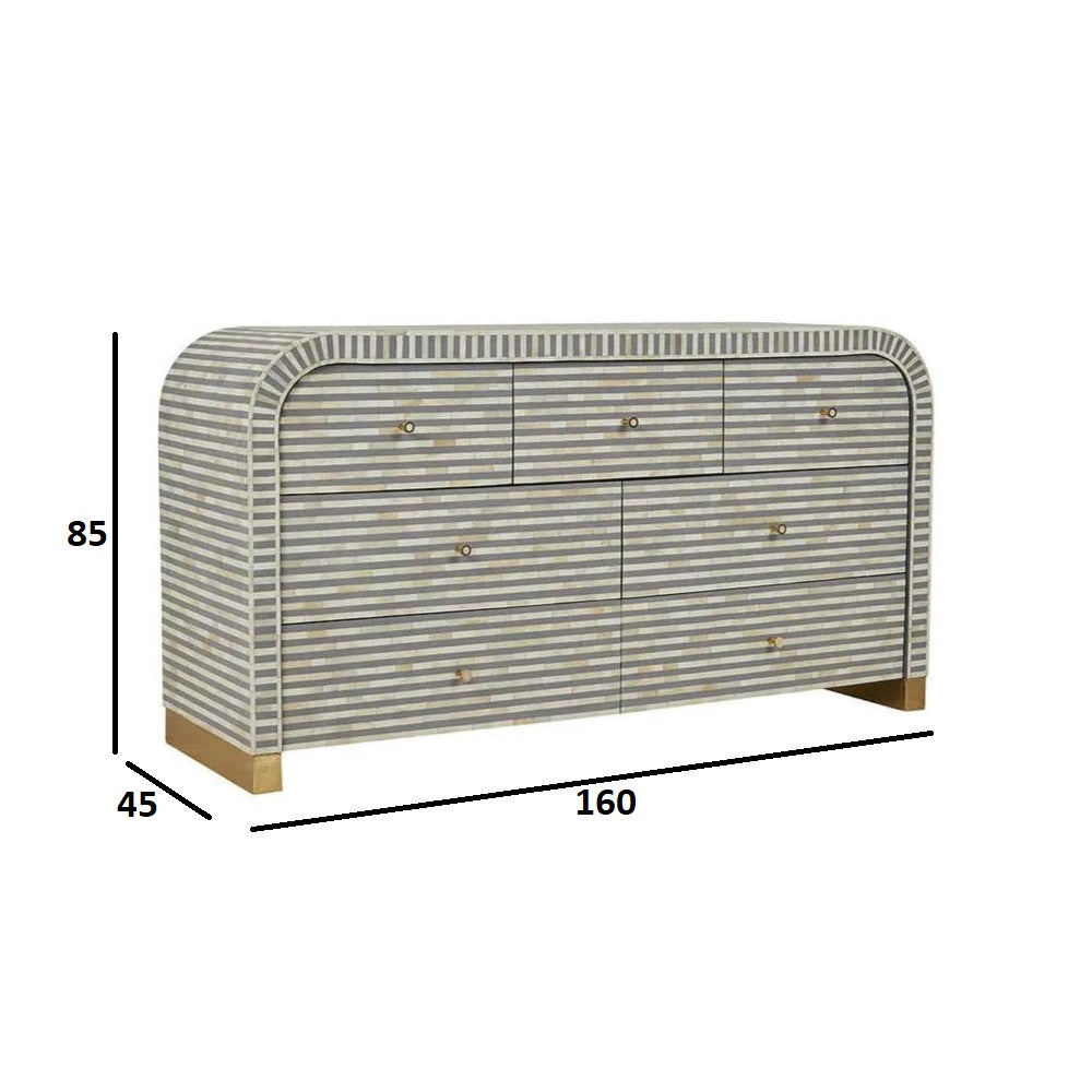 Elegant Vine Grey Sideboard