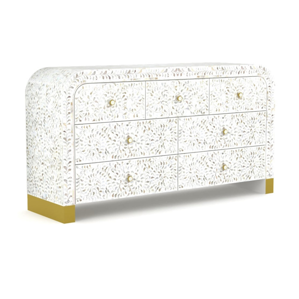 Elegant Vine White Sideboard