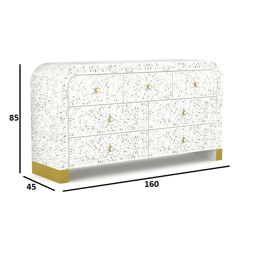 Elegant Vine White Sideboard