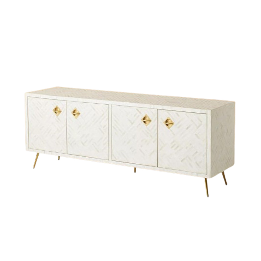 Vintage Luxe White Media Unit