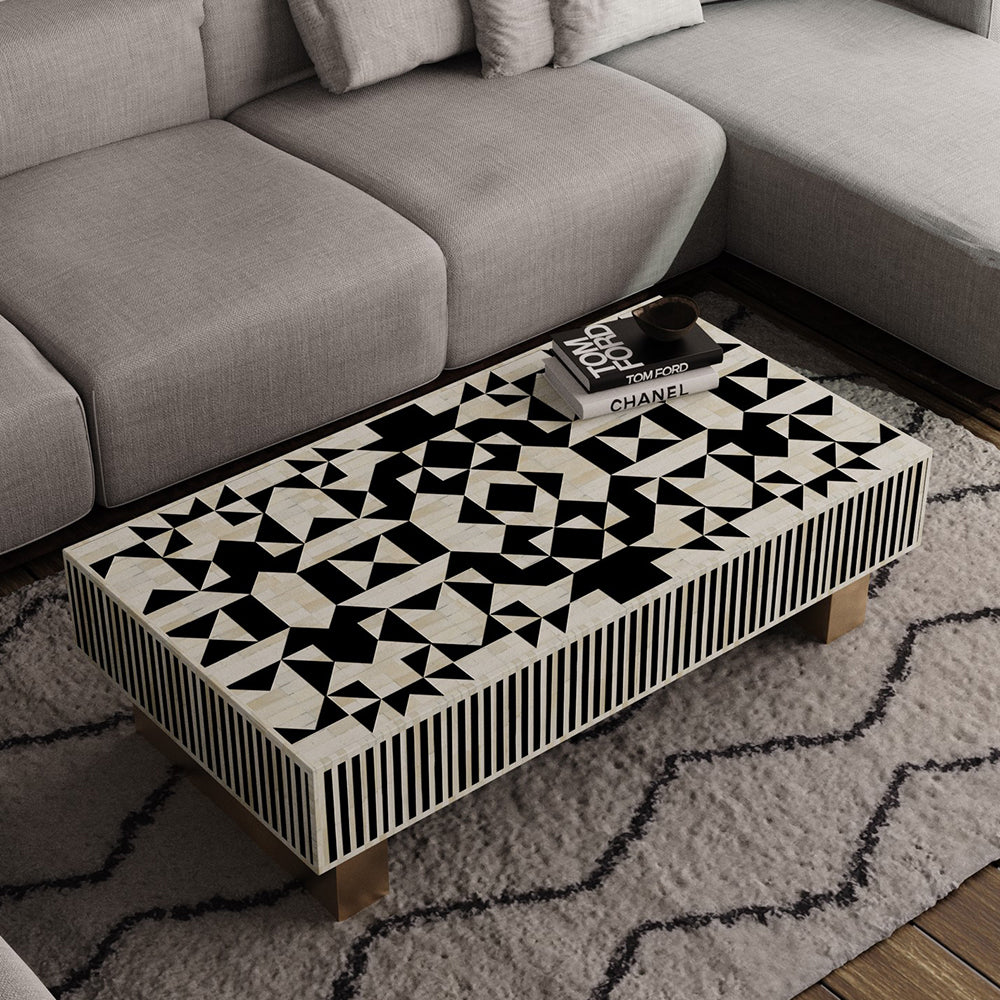 Eternal Bloom Black Coffee Table