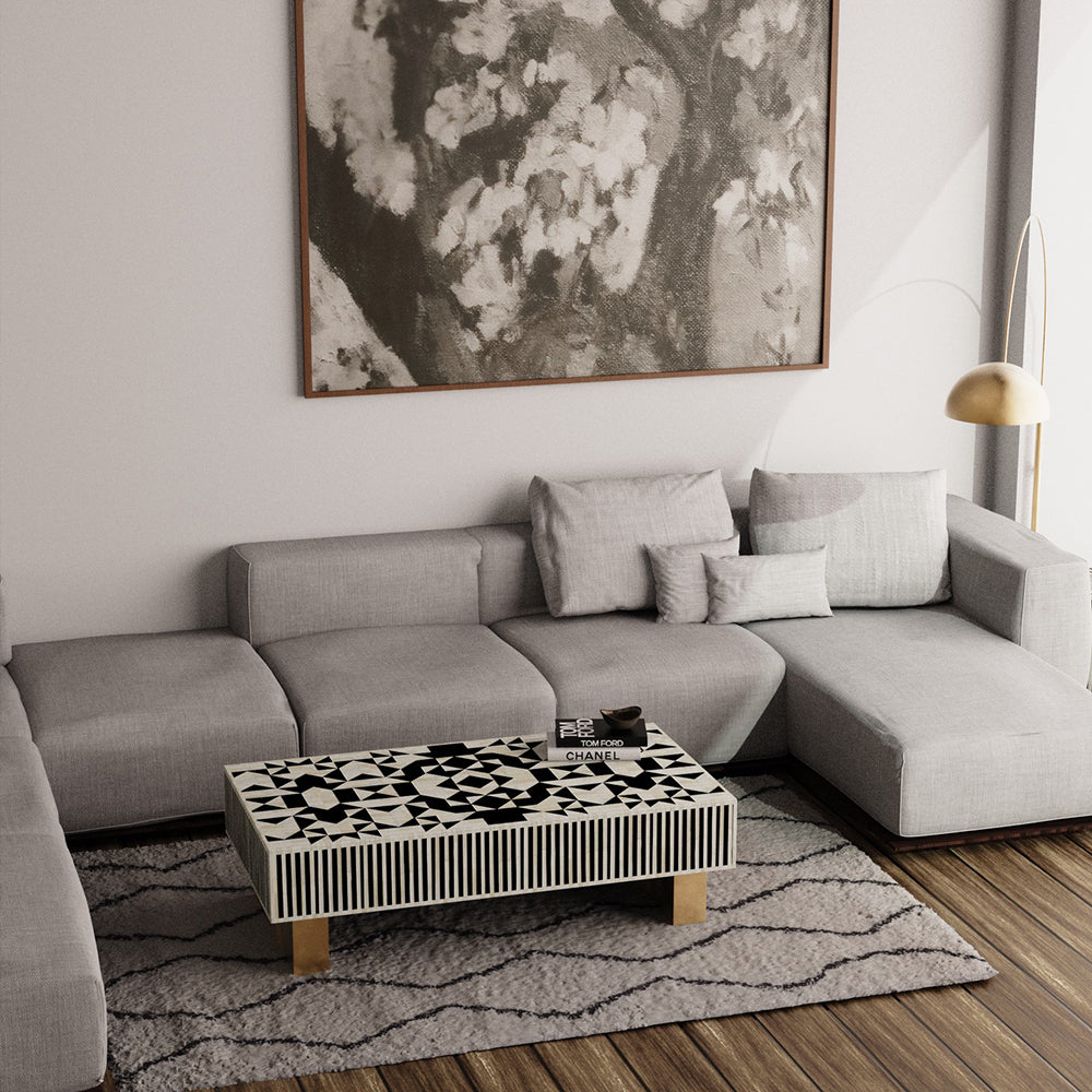 Eternal Bloom Black Coffee Table