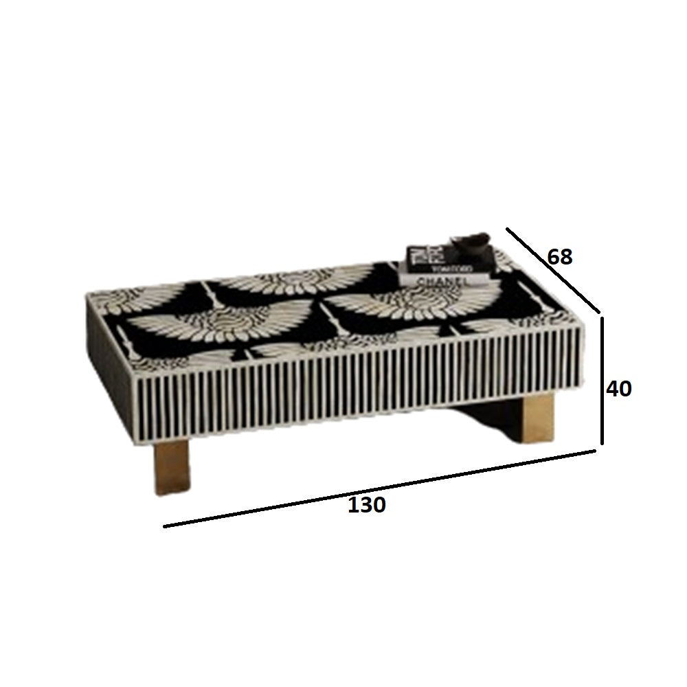 Eternal Bloom Black Coffee Table