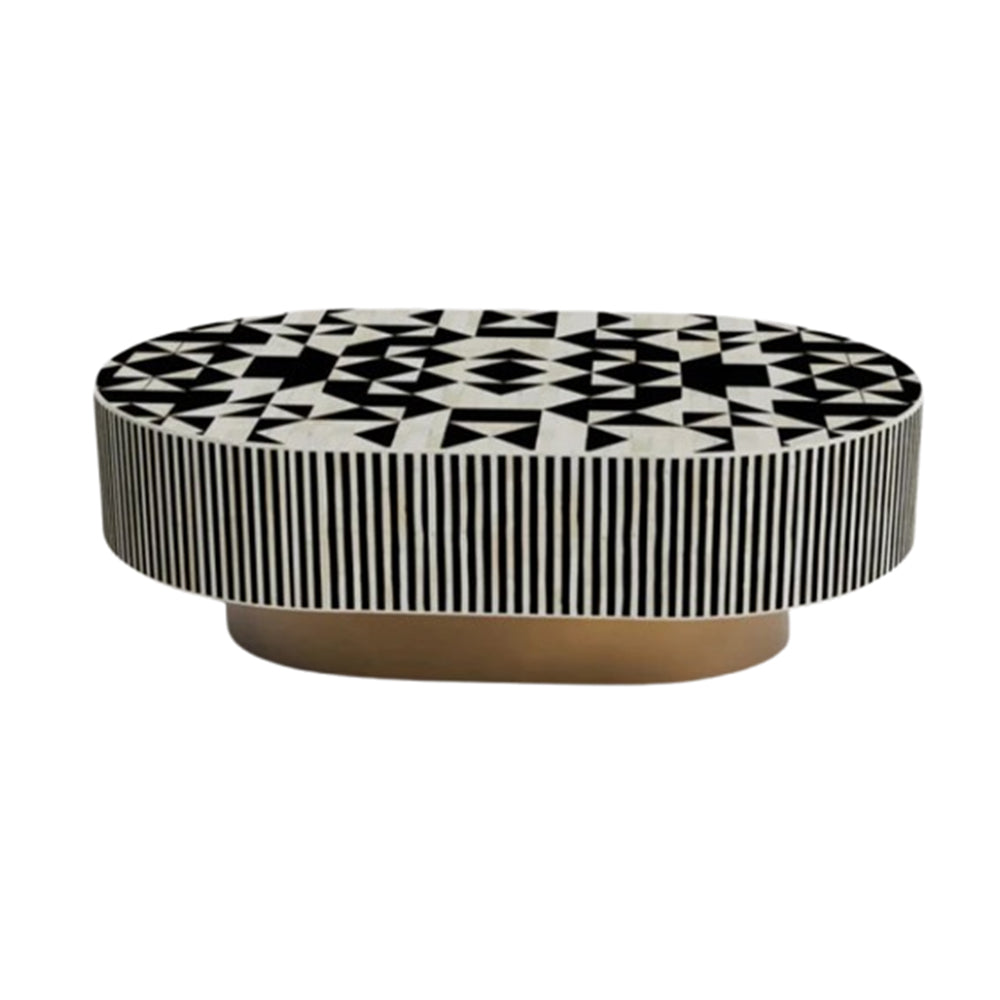 Chevron Charm White & Black Coffee Table