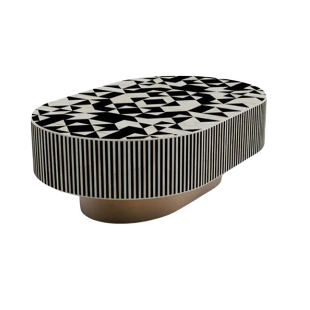 Chevron Charm White & Black Coffee Table