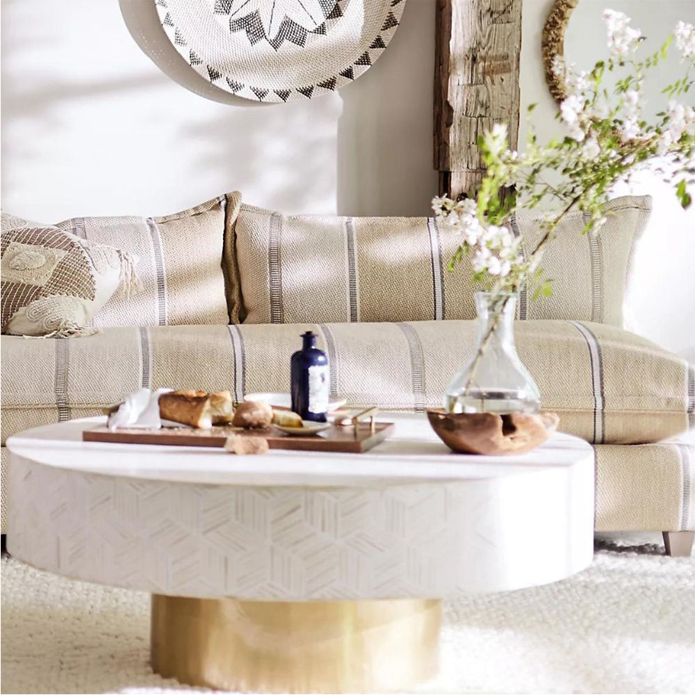 Moroccan Luxe White Coffee Table