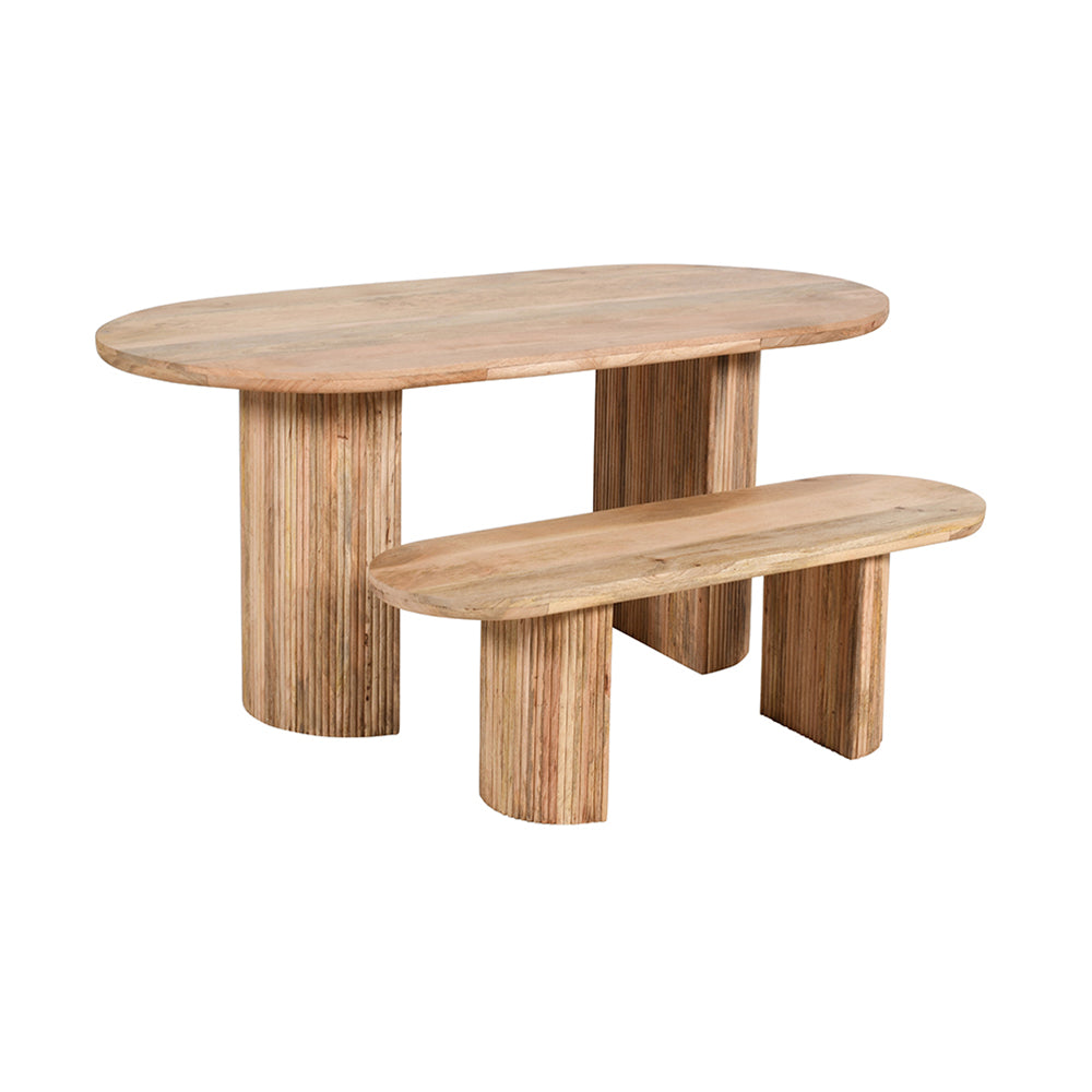 Rajsamand Furniture Natural Solid Wooden Dining Table