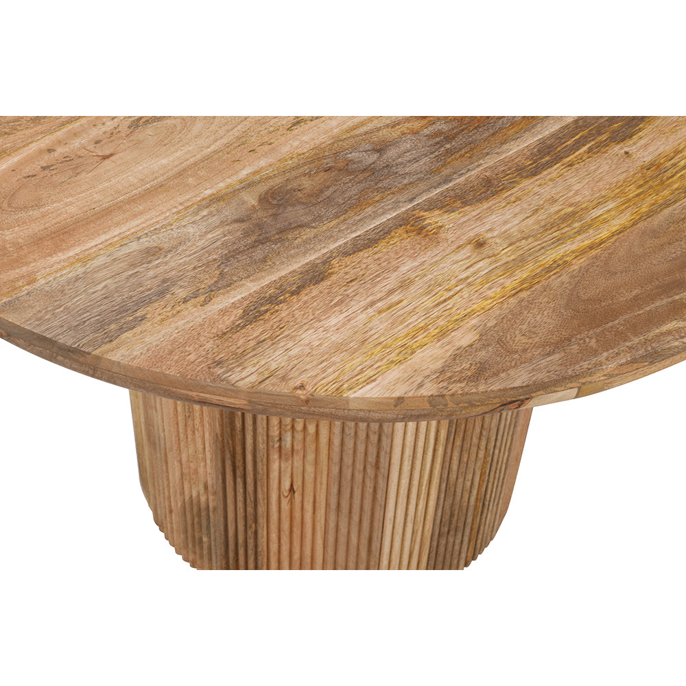 Rajsamand Furniture Natural Solid Wood Round Dining Table