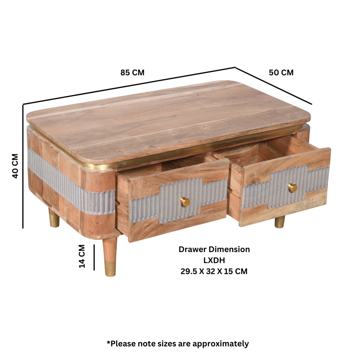 Baku Range 2 Drawers Coffee Table