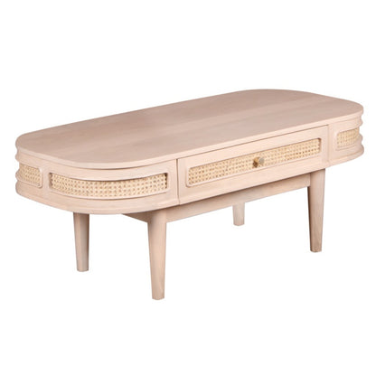 Franch Collection Cane 1 Drawer Coffee Table