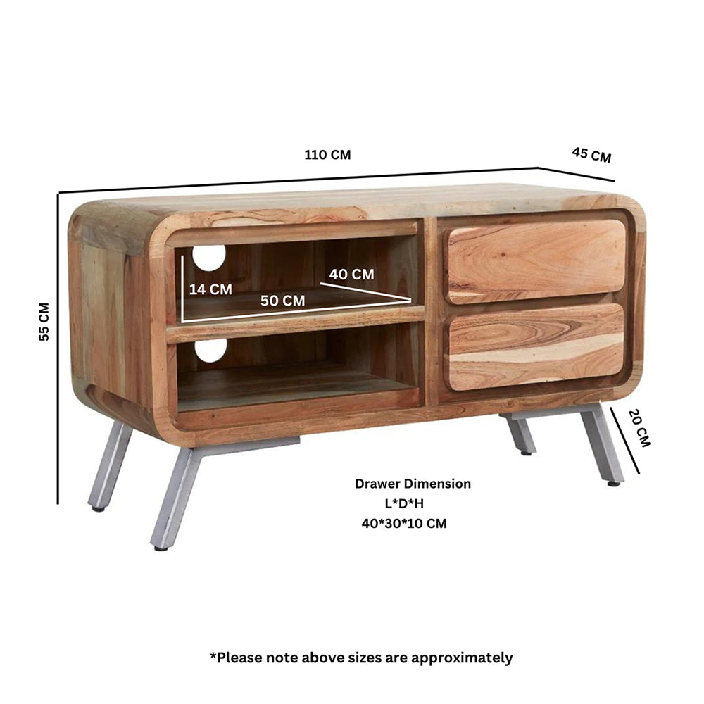 Jodhpur Jewel Medium Tv Cabinet 2 Drawer