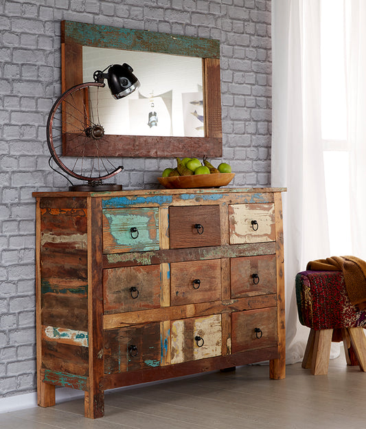 Reclaimed Style 9 Drawer Chest