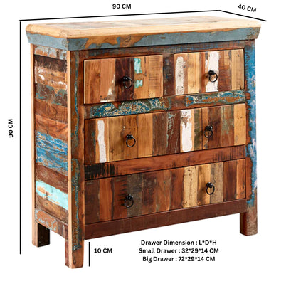 Reclaimed Style 4 Drawer Chest