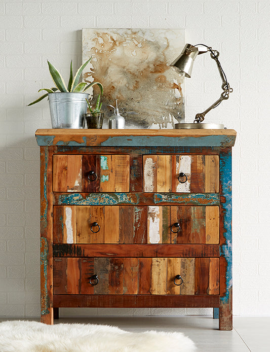 Reclaimed Style 4 Drawer Chest