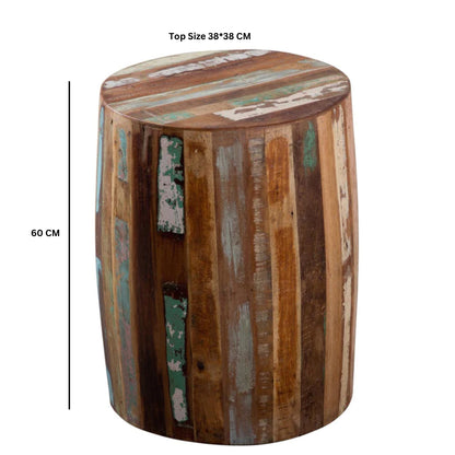 Reclaimed Style Drum Stool