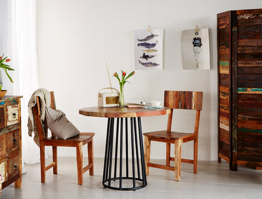 Reclaimed Style Round Dining Table