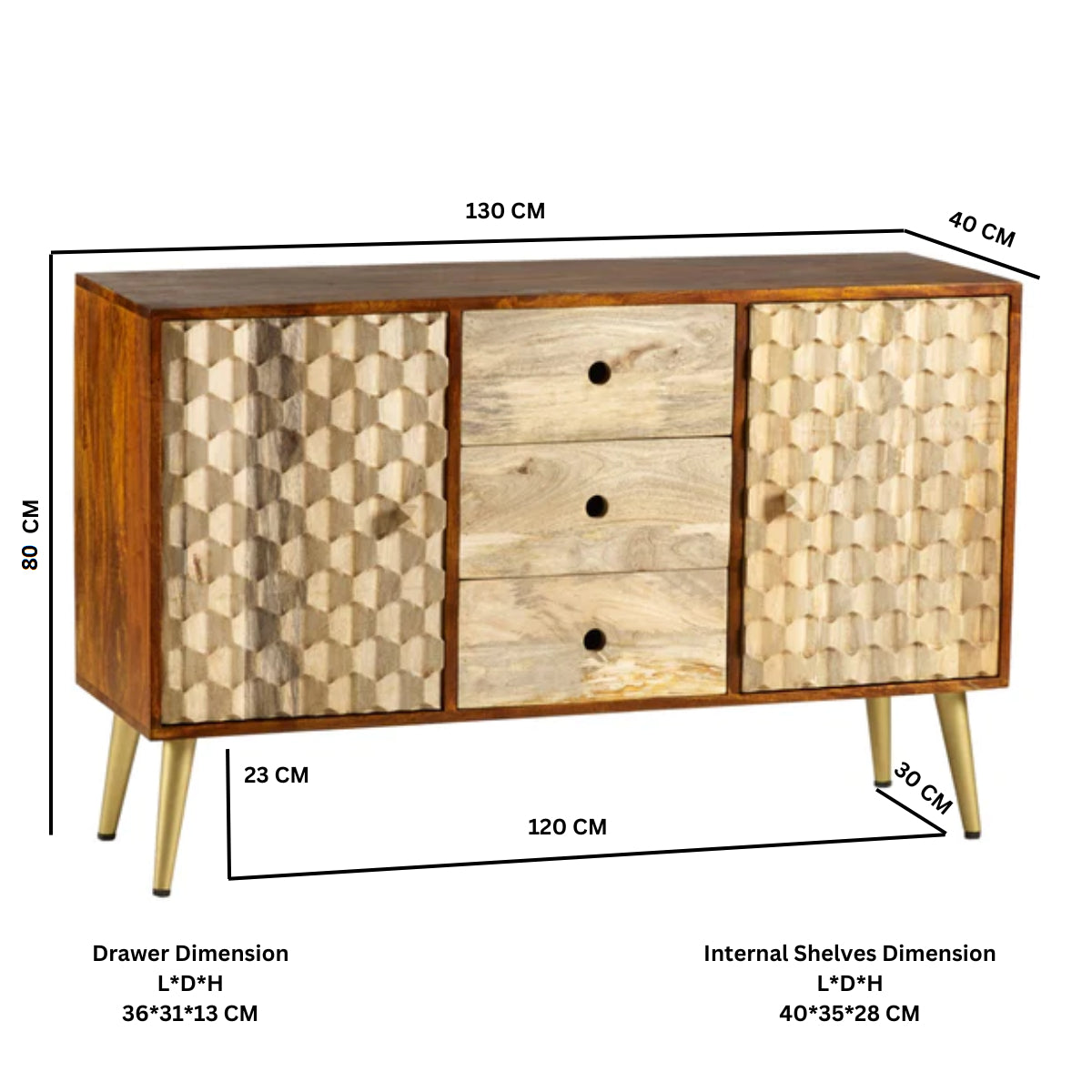 CNC Contemporary Large Sideboard