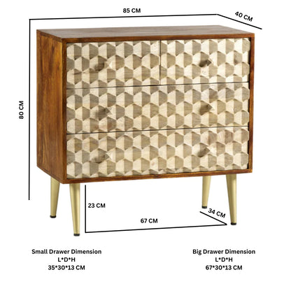 CNC Contemporary 4 Drawer Chest