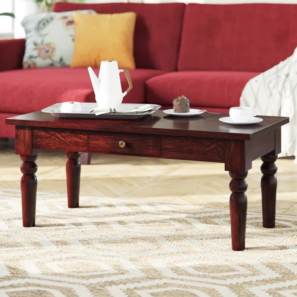 Maharaja Dark Coffee Table With 1 Drawer