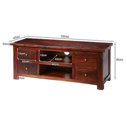 Maharaja Dark Tv Cabinet With 4 Drawer