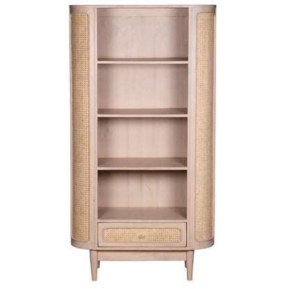 Franch Collection Cane Bookcase With 1 Drawer