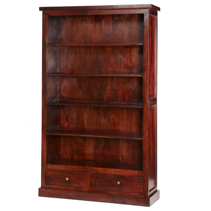 Maharaja Dark Large Bookcase With 2 Drawer