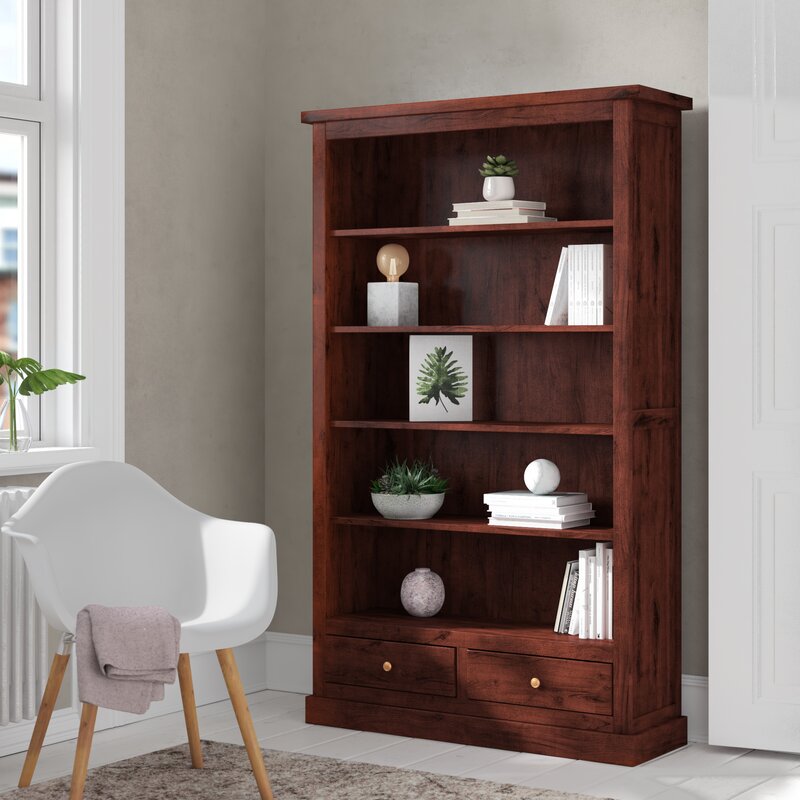 Maharaja Dark Large Bookcase With 2 Drawer