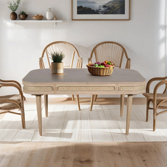 Franch Collection Cane Dining Table