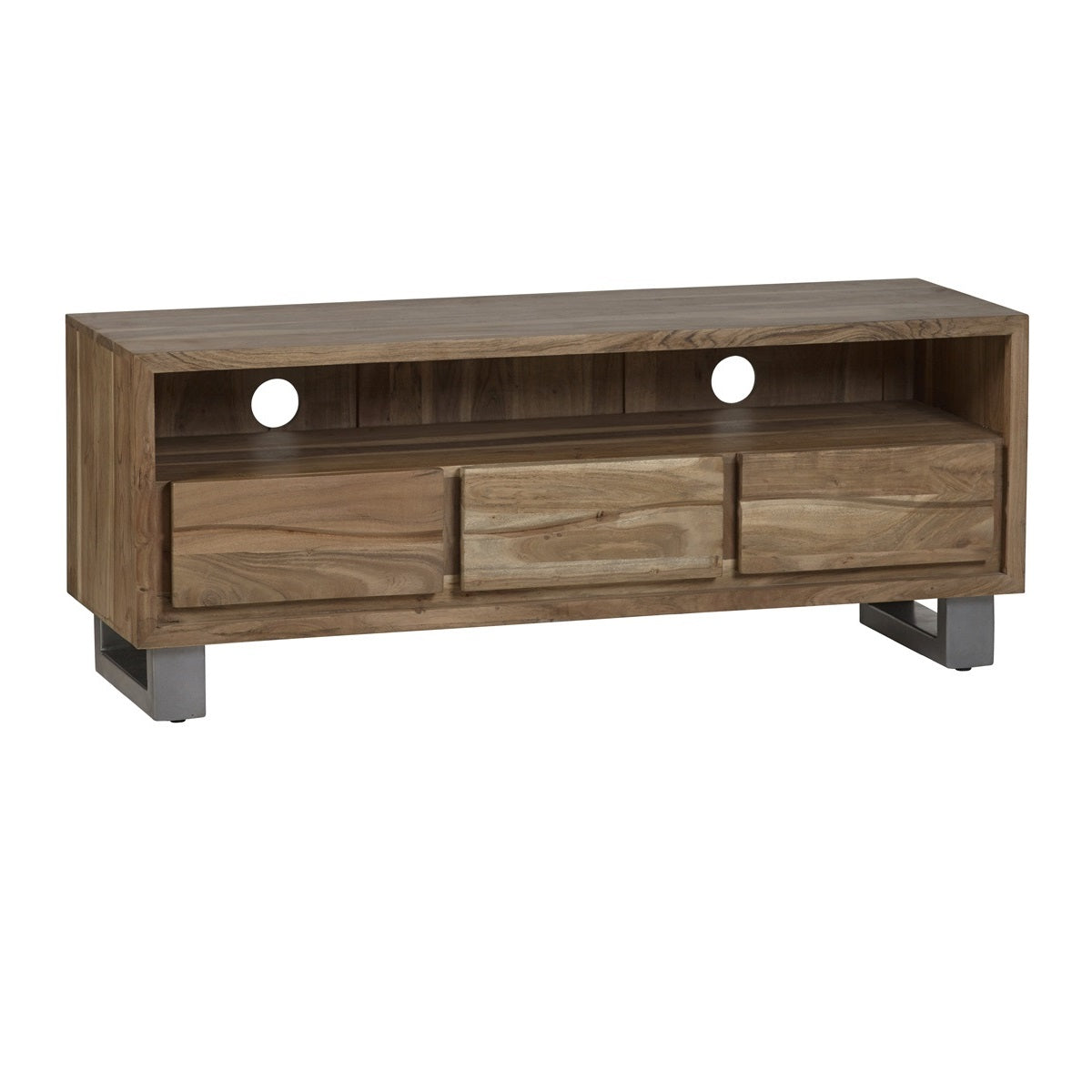 Live Edge Live Style Media Unit With 3 Drawer