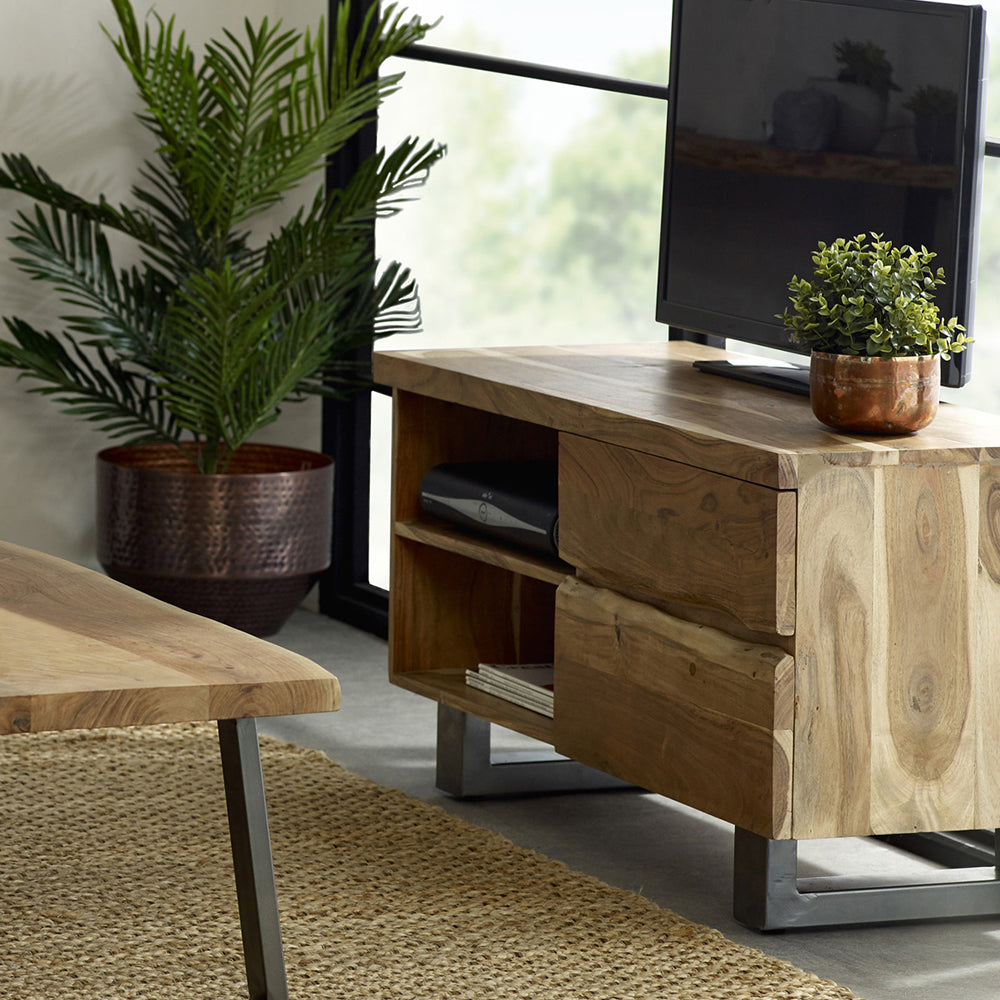 Live Edge Live Style 2 Drawer Small Tv