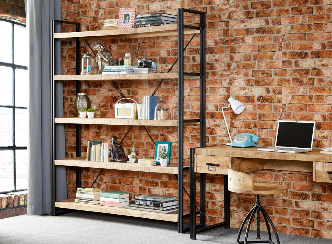 Industrial Range Large Open Bookcase