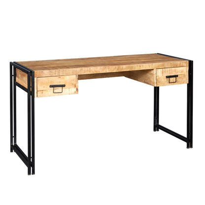 Industrial Range Writing Desk With 2 Drawer