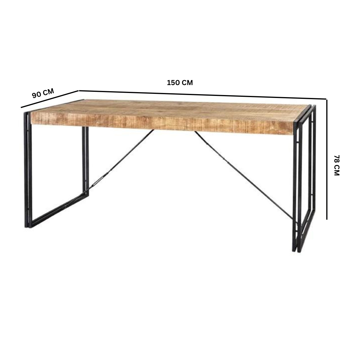 Industrial Range Dining Table - Medium