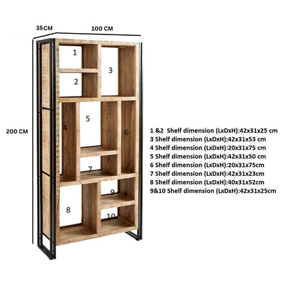 Industrial Range Multi Shelf Bookcase