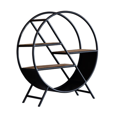 Industrial Range Round Open Bookcase