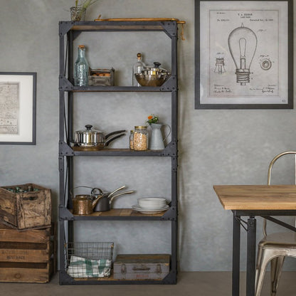 Industrial Range Open Bookcase