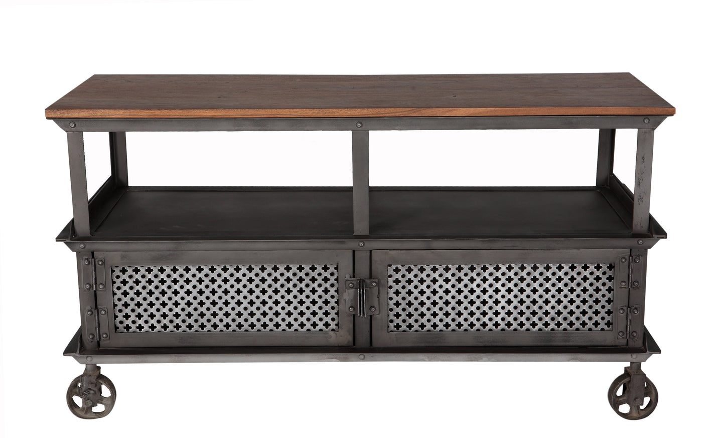 Urban Industrial TV Media Unit With 2 Door