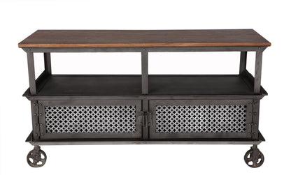 Urban Industrial TV Media Unit With 2 Door