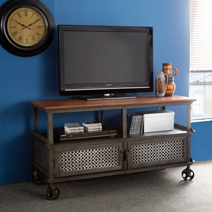 Urban Industrial TV Media Unit With 2 Door